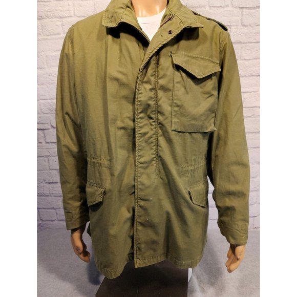 So Sew Other - US Military Field Jacket Cold Weather Coat DSA100-73-C-1019 Size Medium Reg Long